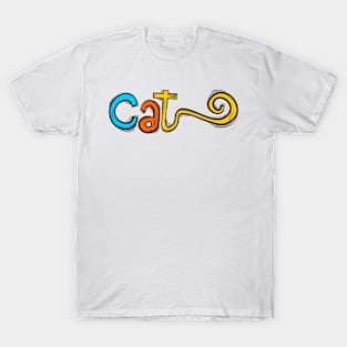 Cat Typography T-Shirt